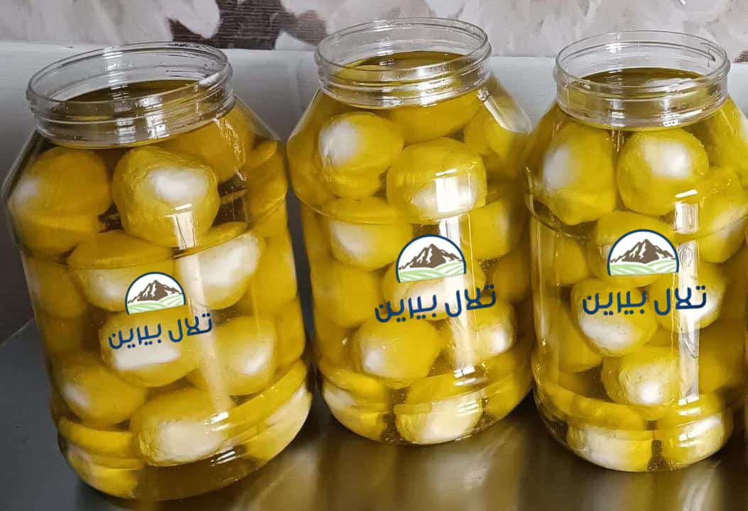 لبنة كرات بزيت الزيتون البلدي